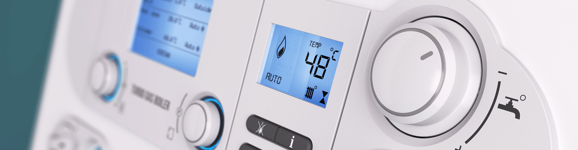 Nahaufnahme Klimaanlage mit Temperaturanzeige