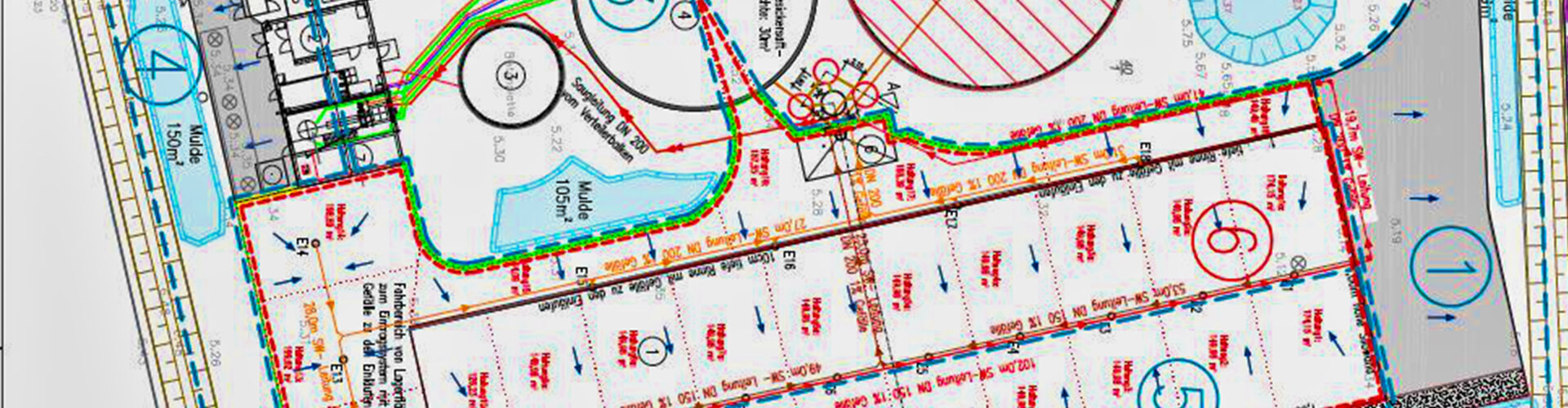 Anlagenbau gezeichneter Plan