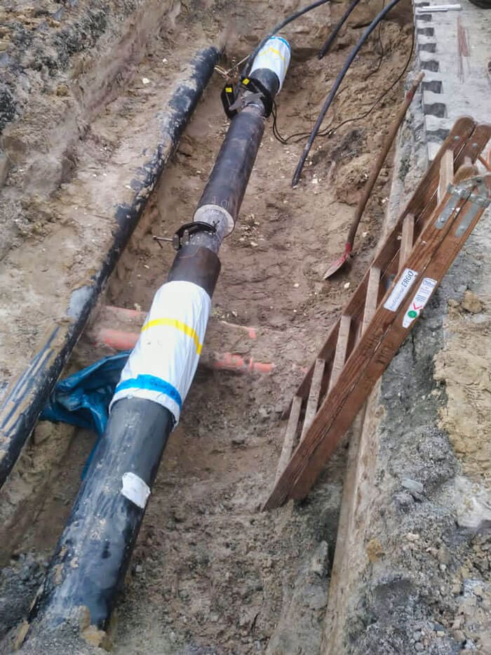 Reparaturen an Fernwärmenetzen