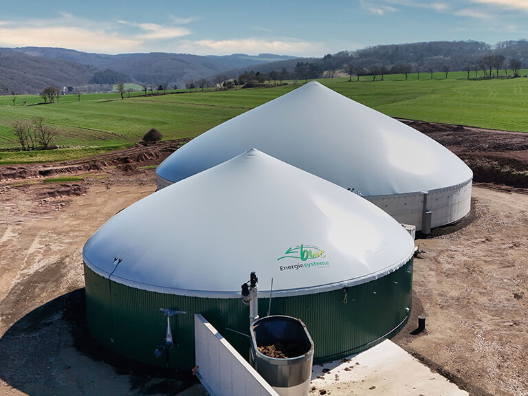 Eine Biogasanlage von BWE Energiesysteme in der Eifel